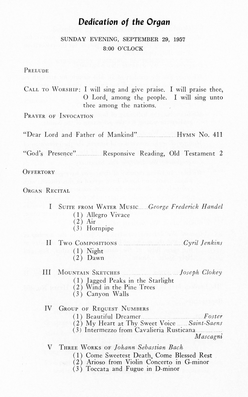 Wilkinsburg Baptist Church Dedication Services